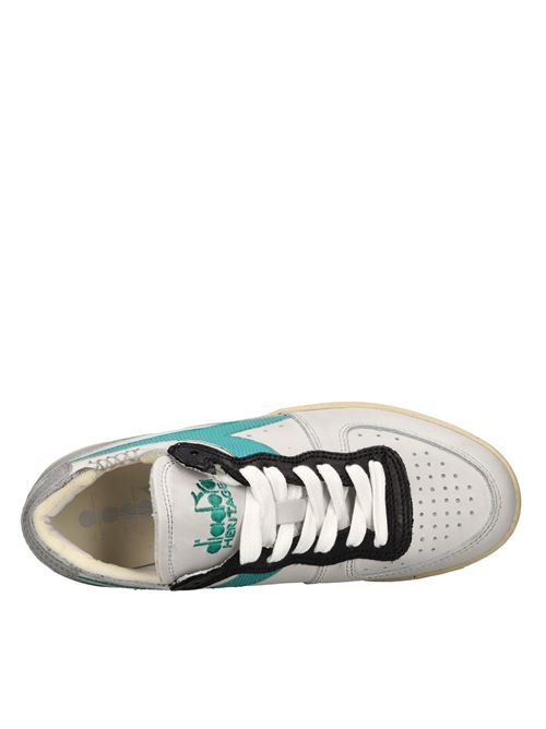Sneakers in pelle DIADORA HERITAGE | MI BASKET ROW CUTBIANCO-VERDE-GRIGIO-NERO